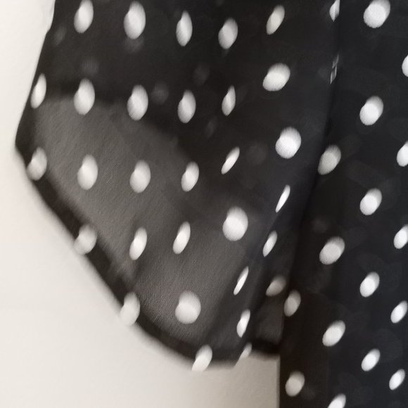 'NORTON MCNAUGHTON PETITES Polka Dot Blouse 12P - Picture 4 of 6
